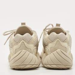 Pre Owned Yeezy x Adidas Cream Suede and Mesh Yeezy 500 Blush Sneakers Size 42