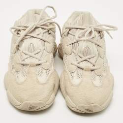 Pre Owned Yeezy x Adidas Cream Suede and Mesh Yeezy 500 Blush Sneakers Size 42