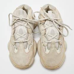 Pre Owned Yeezy x Adidas Cream Suede and Mesh Yeezy 500 Blush Sneakers Size 38 2/3