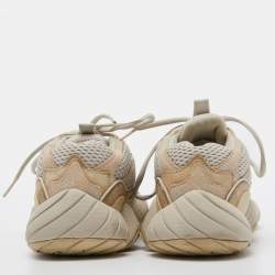Pre Owned Yeezy x Adidas Cream Suede and Mesh Yeezy 500 Blush Sneakers Size 38 2/3