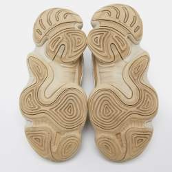 Pre Owned Yeezy x Adidas Cream Suede and Mesh Yeezy 500 Blush Sneakers Size 38 2/3