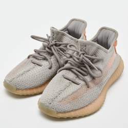 Pre Owned Yeezy x Adidas Grey Knit Fabric Boost 350 V2 'Trfrm' Sneaker Size 40