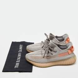 Pre Owned Yeezy x Adidas Grey Knit Fabric Boost 350 V2 'Trfrm' Sneaker Size 40
