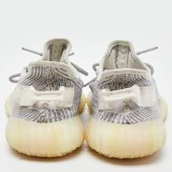 Yeezy x Adidas Grey Knit Fabric Boost 350 V2 Static Non Reflective Sneakers Size 39 1/3