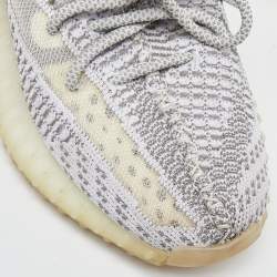 Yeezy x Adidas Grey Knit Fabric Boost 350 V2 Static Non Reflective Sneakers Size 39 1/3