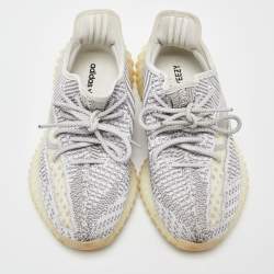 Yeezy x Adidas Grey Knit Fabric Boost 350 V2 Static Non Reflective Sneakers Size 39 1/3