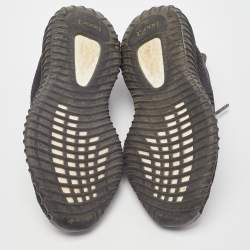 Pre Owned Yeezy x Adidas Black Knit Fabric Boost 350 V2 "Black" Sneakers Size 38 2/3