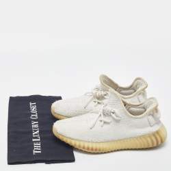 Yeezy x Adidas Cream Knit Fabric Boost 350 V2 Cream Sneakers Size 38 2/3