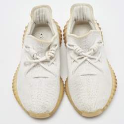 Yeezy x Adidas Cream Knit Fabric Boost 350 V2 Cream Sneakers Size 38 2/3