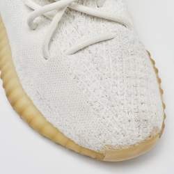 Yeezy x Adidas Cream Knit Fabric Boost 350 V2 Cream Sneakers Size 38 2/3