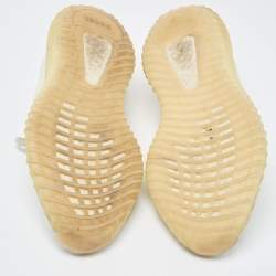 Pre Owned Yeezy x Adidas Green Knit Fabric Boost 350 V2Sesame Sneakers Size 41 1/3