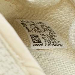 Pre Owned Yeezy x Adidas Green Knit Fabric Boost 350 V2Sesame Sneakers Size 41 1/3
