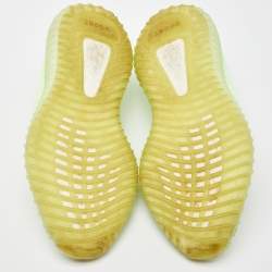 Pre Owned Yeezy x Adidas Green Knit Fabric Boost 350 V2 "GID' Glow Sneakers Size 40 2/3