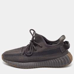 Yeezy x Adidas Black Knit Fabric Boost 350 V2 Cinder Sneakers