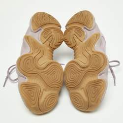 Pre Owned Yeezy x Adidas Purple Suede and Mesh Yeezy 500 Soft Vision Sneakers Size 38