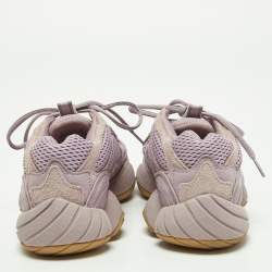 Pre Owned Yeezy x Adidas Purple Suede and Mesh Yeezy 500 Soft Vision Sneakers Size 38
