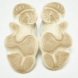 Pre Owned Yeezy x Adidas White Suede and Mesh Yeezy 500 Bone White Sneakers Size 38