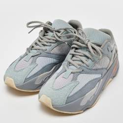 Pre Owned Yeezy x Adidas Two Tone Suede and Mesh Boost 700 Inertia Sneakers Size 40 2/3