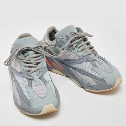 Pre Owned Yeezy x Adidas Two Tone Suede and Mesh Boost 700 Inertia Sneakers Size 40 2/3