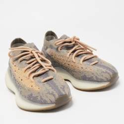 Pre Owned Yeezy x Adidas Two Tone Knit Fabric Boost 380 Mist Sneakers Size 40