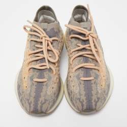 Pre Owned Yeezy x Adidas Two Tone Knit Fabric Boost 380 Mist Sneakers Size 40