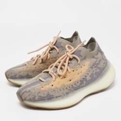 Pre Owned Yeezy x Adidas Two Tone Knit Fabric Boost 380 Mist Sneakers Size 40