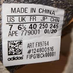 Pre Owned Yeezy x Adidas Two Tone Knit Fabric Boost 380 Mist Sneakers Size 40