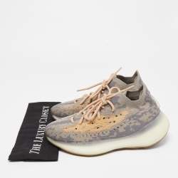 Pre Owned Yeezy x Adidas Two Tone Knit Fabric Boost 380 Mist Sneakers Size 40