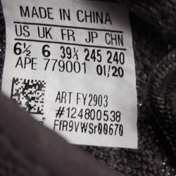 Pre Owned Yeezy x Adidas Black Knit Fabric Boost 350 V2 Cinder Sneakers Size 39 1/3