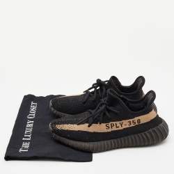 Yeezy x Adidas Black/Brown Knit Fabric Boost 350 V2 Copper Sneakers Size 39 1/3