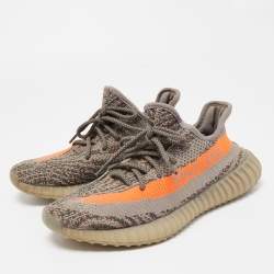 Yeezy x Adidas Grey Knit  Fabric Boost 350 V2 Beluga Sneakers Size 39 1/3