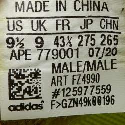 Pre Owned Yeezy x Adidas Yellow Knit Fabric Boost 380 Hylte Sneakers Size 43 1/3