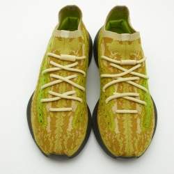 Pre Owned Yeezy x Adidas Yellow Knit Fabric Boost 380 Hylte Sneakers Size 43 1/3