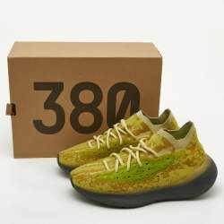 Pre Owned Yeezy x Adidas Yellow Knit Fabric Boost 380 Hylte Sneakers Size 43 1/3