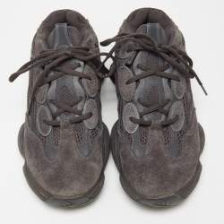 Pre Owned Yeezy x Adidas Black Mesh and Suede Yeezy 500 Utility Sneakers Size 40 2/3