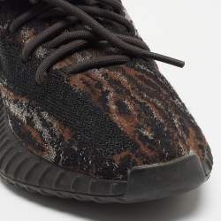 Pre Owned Yeezy x Adidas Black/Brown Knit Fabric Boost 350 V2 MX Rock Sneakers Size 38