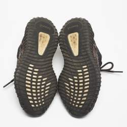 Pre Owned Yeezy x Adidas Black/Brown Knit Fabric Boost 350 V2 MX Rock Sneakers Size 38