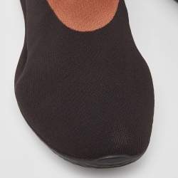 Pre Owned Yeezy x Adidas Brown Knit Fabric RNR Stone Carbon Sneakers Size 45 1/3