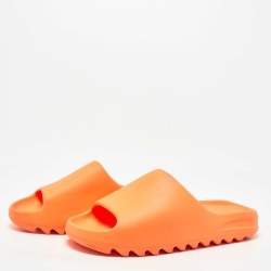 Yeezy x Adidas Orange Rubber Enflame Slides Size 45 1/3