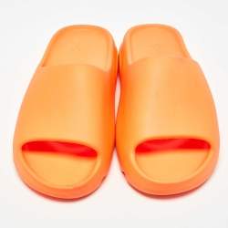 Yeezy x Adidas Orange Rubber Enflame Slides Size 45 1/3