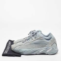 Pre Owned Yeezy x Adidas Blue Fabric and Suede Hospital Blue Boost 700 V2 Sneakers Size 45 1/3