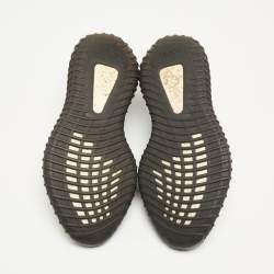 Pre Owned Yeezy x Adidas Black Knit Fabric Boot V2 Core Sneakers Size 42 1/3 