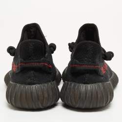 Pre Owned Yeezy x Adidas Black Knit Fabric Boot V2 Core Sneakers Size 42 1/3 