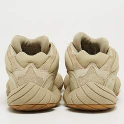 Pre Owned Yeezy x Adidas Green Fabric and Suede Boost 500 Salt Sneakers Size 37 1/3