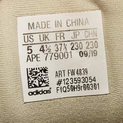 Pre Owned Yeezy x Adidas Green Fabric and Suede Boost 500 Salt Sneakers Size 37 1/3