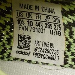 Pre Owned Yeezy x Adidas Neon Green Knit Fabric Boost 350 V2 Yeezreel (Non Reflective) Sneakers Size 44 2/3