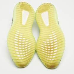 Pre Owned Yeezy x Adidas Neon Green Knit Fabric Boost 350 V2 Yeezreel (Non Reflective) Sneakers Size 44 2/3