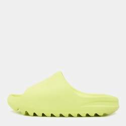 Yeezy x Adidas Neon Green Rubber Glow Green Slides Size 44 1/2
