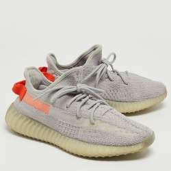 Yeezy x Adidas Grey Knit Fabric Boost 350 V2 Tail Light Sneakers Size 40 2/3