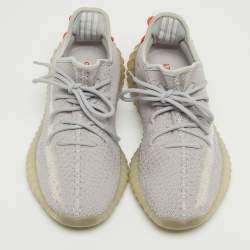 Yeezy x Adidas Grey Knit Fabric Boost 350 V2 Tail Light Sneakers Size 40 2/3